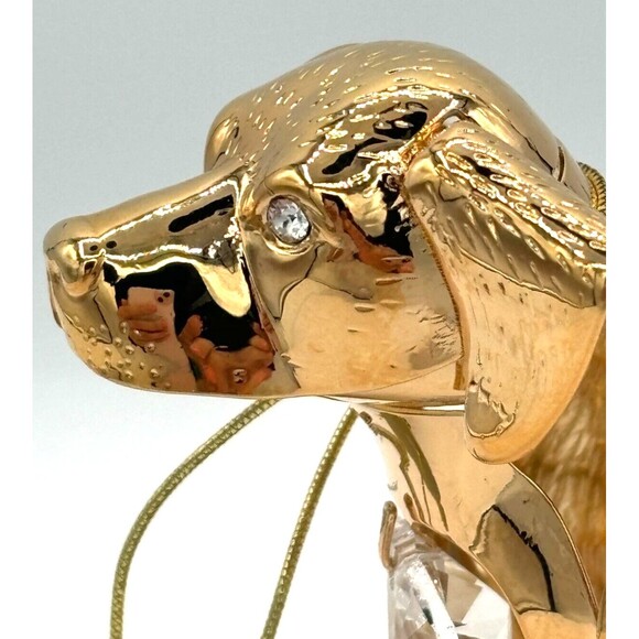 Swarovski Crystal Temptations 24K Plated Gold Dog Crystal Figurine Ornament NWT - Picture 8 of 16